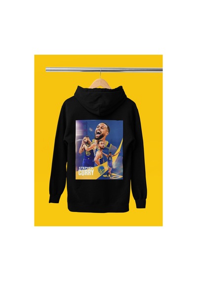 Stil X Stephen Curry Baskılı Kapüşonlu Sweatshırt Siyah-3