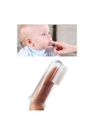 Silikon Bebek Diş Kaşıyıcı Parmak Dış Fırçası Kutulu Yumuşak Bebek Diş Fırçası