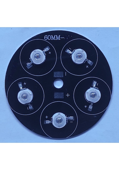 Tek Renk Yuvarlak 5 Li Power Led 60Mm Led Bar Pcb