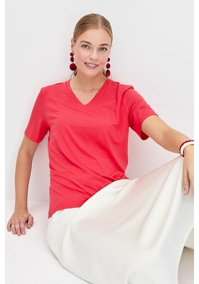Desen Kadın T-shirt Dsn24085 Mercan
