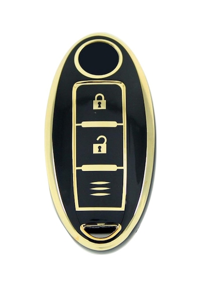 Premium Nissan Smart Siyah Oto Anahtar Kumanda Kabı Kılıfı