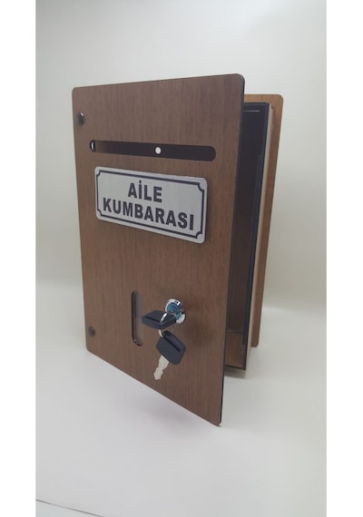 Küçük Boy Ahşap Aile Kumbarası