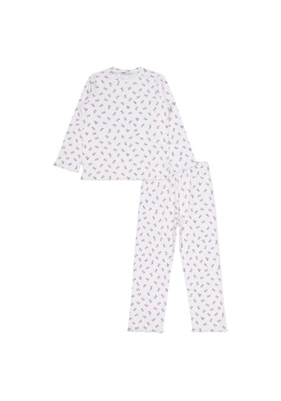 Civil Girls Çiçek Desenli 10-13 Yaş Pijama Takımı - Ekru