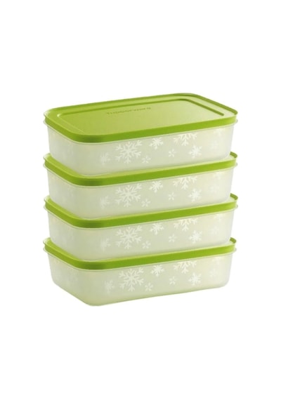 Tupperware Alaska Buzdolabı Saklama Kabı Yatay 4 X 1 Lt Yeşil