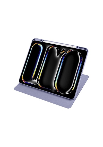 Apple Uyumlu iPad, Pro 13inç M4 2024 Kılıf Termik Kalem Bölmeli Dönebilen Standlı Kılıf A2925 A2926 A3007