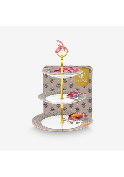 Haki Porselen Kek Standı 26,5 Cm