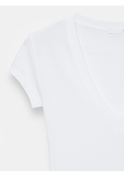 Dilvin 32799 V Yaka Top-beyaz