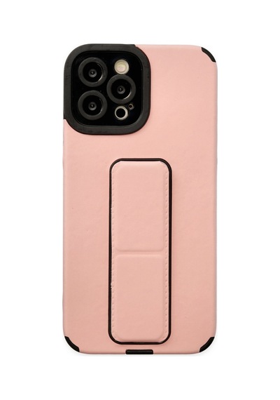 Apple iPhone Uyumlu 12 Pro Max Kılıf Mega Standlı Silikon - Pudra Bzsxx00 1