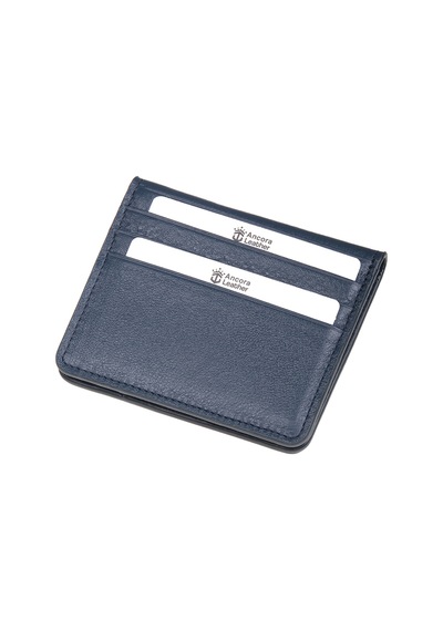Ancora Leather Hakiki Deri Para Bölmeli Çıtçıtlı Portföy-unisex-26210 Lacivert
