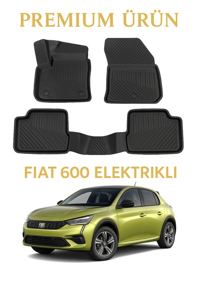 Fiat 600 Elektrikli Uyumlu 3d Oto Paspas Premium