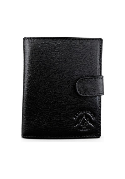 Alphaclub Bag Erkek Hakiki Deri Siyah Fermuarlı Çok Bölmeli Cüzdan Model 79