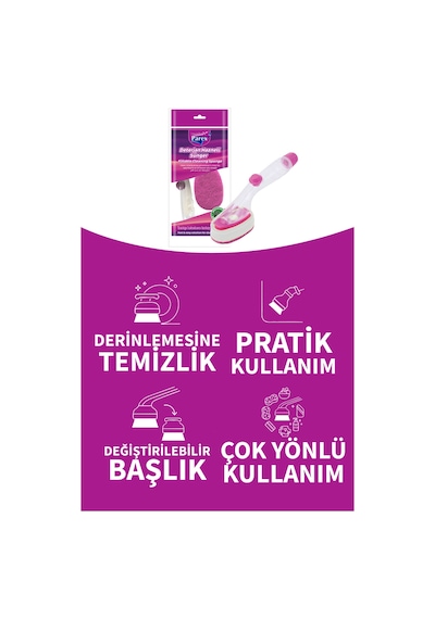 Deterjan Hazneli Bulaşık Süngeri İkili Set