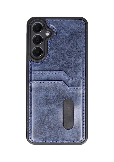 Newface Samsung Galaxy A55 5g Kılıf Sara Kartvizitli Deri Kılıf - Lacivert