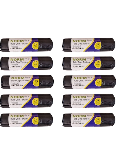 Norm Çöp Torbası - 2 Kat - 400 GR. - 80 x 110 Cm. - 10 Rulo