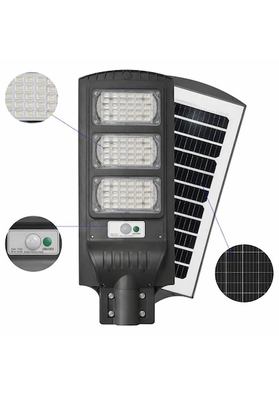 Forlife 300watt Güneş Enerjili Solar Premium Sokak Yol Ve Bahçe Aydınlatma Lambası 1 Adet