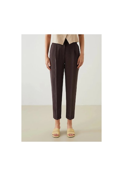 LC Waikiki Lcwaıkıkı Classic Kahverengi Loose Fit Cigarette Kadın Pantolon Dark Brown LC Waikiki Lcwaıkıkı Classic Kahverengi Loose Fit Cigarette Kadın Pantolon Dark Brown