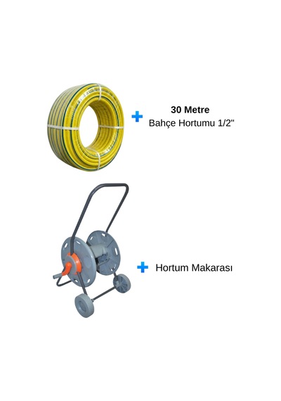 Bahçe Sulama Ultra Set - Üzümcü Hortum Makaralı - 30 Metre
