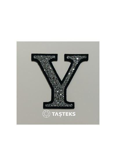 Taşlı Ütülenebilen Veya Sticker Olarak Kullanılabilen 6cm Y Harfi