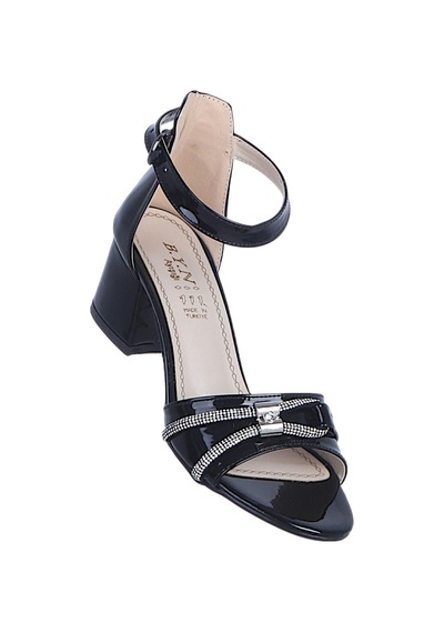 Ayakcenter Byn Ayışığı By22 Siyah Rugan Kadın 6cm Topuklu Sandalet Sıyah