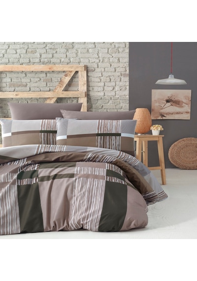 Komfort Home Tek Kişilik Ranforce Nevresim Takımı (Estela Brown)