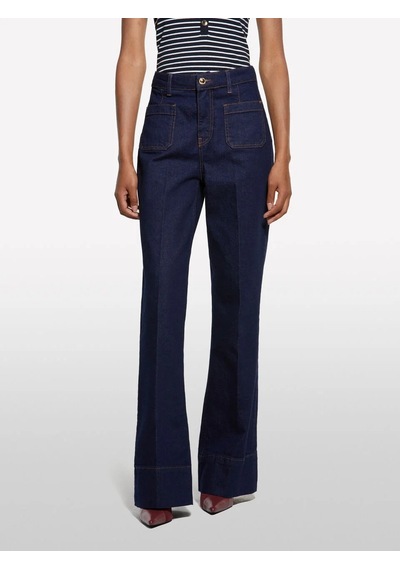 Sisley Pamuk Karışımlı Önü Yama Cepli Bol Paça Denim Pantolon Kadın Mavi Pantolon - 325a448qlf07g Sisley Pamuk Karışımlı Önü Yama Cepli Bol Paça Denim Pantolon Kadın Mavi Pantolon - 325a448qlf07g