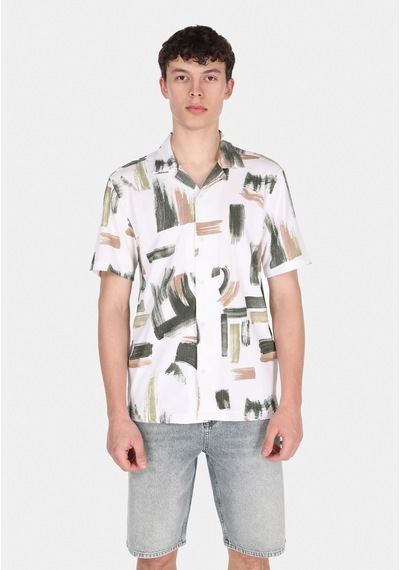 Colin's Colins Regular Fit Shirt Neck Baskılı Erkek Yeşil Kısa Kol Gömlek Cl1076869 Q1.v1 Gpt Green Printed