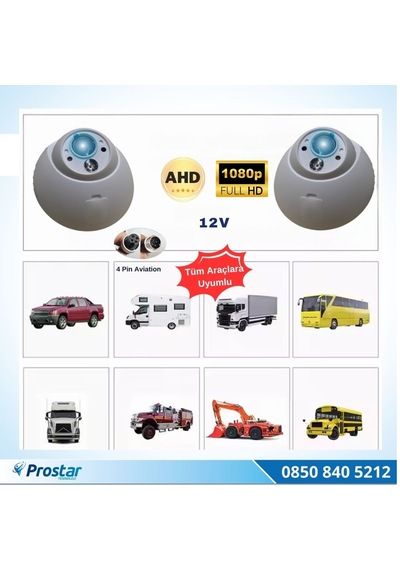 Mini Boyutlu Ahd 1080p Ve 720p Dönüşümlü Gece Görüşlü Dome Kamera