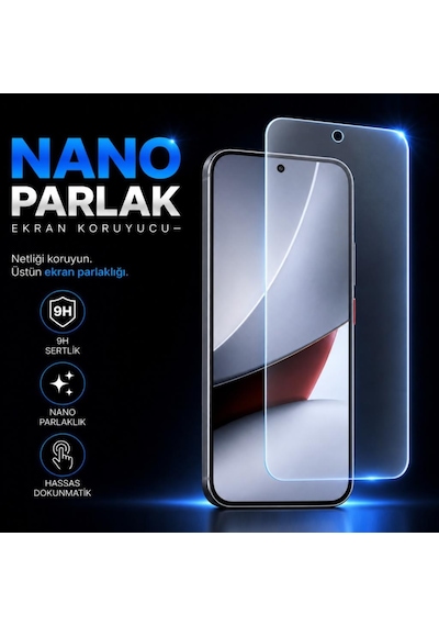 Poco F9 Ultra İle Uyumlu Ekran Koruyucu 9h Nano Parlak, Kırılmaz Esnek Cam