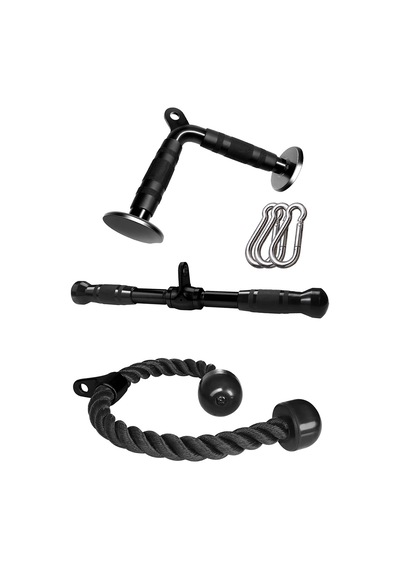 Çalışma Istasyonu Aparatları - Fitness Aparatları Seti - V Bar - Lat Triceps Bar - Triceps Halat