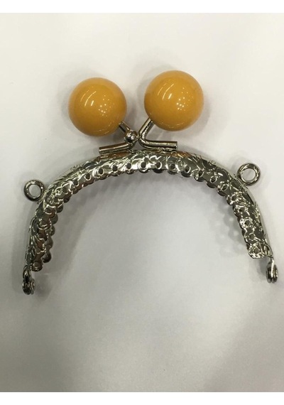 Karantuhafiye Çanta Ve Cüzdan Klipsi Oval 20 Cm Incili Model Gümüş Hardal İnci Gümüş Hardal İnci Çok Renkli