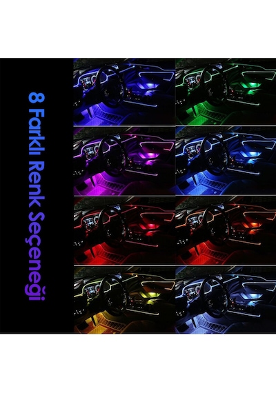 12 Ledli Ayak Altı Led Lamba Sese Ve Müziğe Duyarlı Kumandalı Led