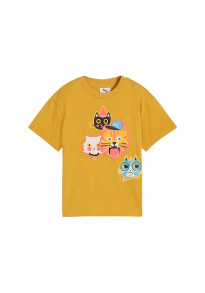 Puma Puma Moody Cat Tee Unisex Çocuk Sarı Tişört 8504 Sari