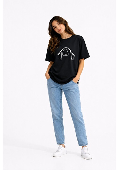 Nevermind Saç Yolma Temalı Çift Kombini Oversize Unisex Tişört Sevgili Tişö Siyah