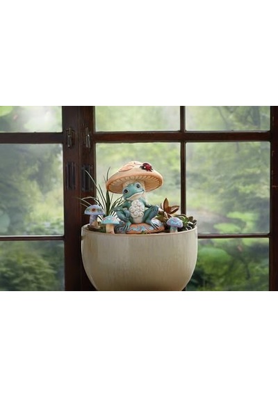 Jim Shore Heartwood Creek Nature&apos S Meadow Mushrooms Minyatür Heykelcik Seti, 6,5 Cm, Çok Renkli