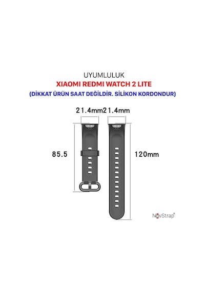 Xiaomi Redmi Watch 2 Lite Uyumlu Kordon Kayış Jel Silikon Akıllı Saat Bileklik Kordonu