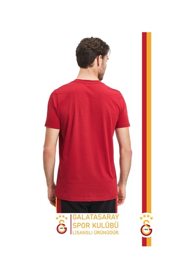 Galatasaray Lisanslı Kırmızı Erkek T-shirt Kırmızı.