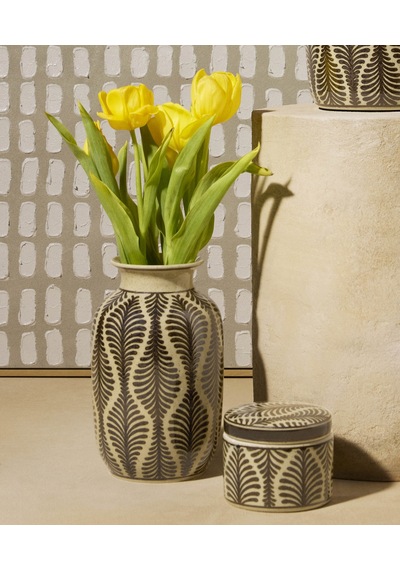 Yargıcı Yaprak Desenli Seramik Kutu 12x10 Cm 26ynha1105m St