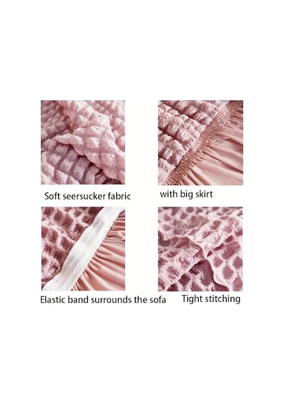 Upmall Bürümcük Koltuk Örtüsü Kanepe Örtüsü 3lü Pembe
