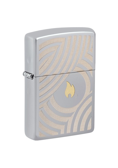 Zippo Flame And Circles 2 Dizayn Çakmak Gri