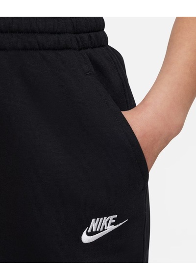 Nike Fd2921-010 Sportswear Club Fleece Kız Çocuk Yüksek Belli Dar Kesim Pantolon - Siyah
