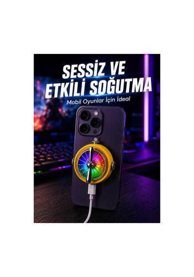 Manyetik Telefon Soğutucu Rgb Fanlı Mobil Oyun Soğutucusu - Hs08373559-3388 Renkli