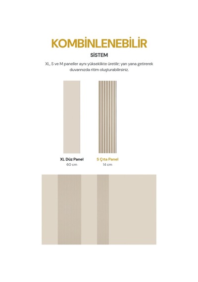 Vilo Mpc S Çıta Duvar Paneli Satin Cream 265cm Yapıştırmalı Montaj - Neme Ve Darbeye Dayanıklı