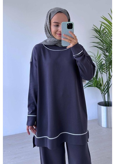 Kahijab Biye Detay Merserize Takım - Füme Füme