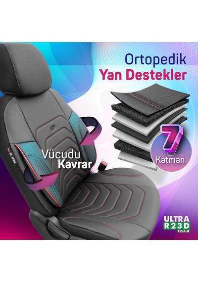 Otom Core Design Premium Deri Ekstra Destekli Oto Koltuk Kılıfı 550899954