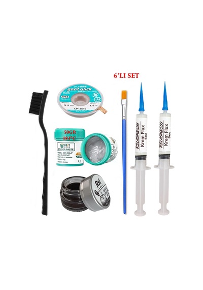 Best Krem Lehim 183 C 50gr Havya Uc Temizleyici Flux Lehim Toplama Cp-3515 Lehim Emme Teli 2fırça Seti02
