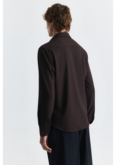 Antioch Comfort Slim Fit Gömlek Kahve