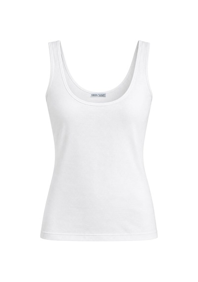 Vadon 1008 Kadın Pamuklu U Yaka Askılı Yumuşak Dokulu Basic Kolsuz Atlet Body Beyaz
