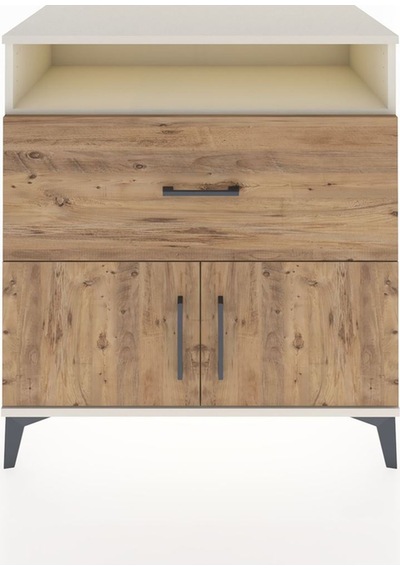 Hyperion Şifonyer 2 Raflı Tek Çekmeceli 2 Kapaklı 88x44x96 Aytaşı-çam Aytası