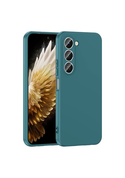 Tecno Spark 40 Pro Kılıf Yumuşak Silikon Kamera Korumalı Lansman Hesaplı Dünya Koyu Yeşil