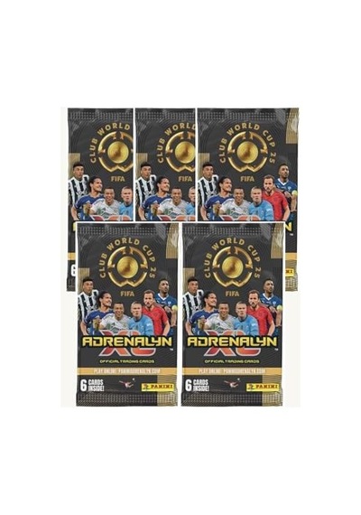Panini Fıfa Club World Cup 2025 Adrenalyn Xl Official Trading Cards, 20 Paket, 120 Kart